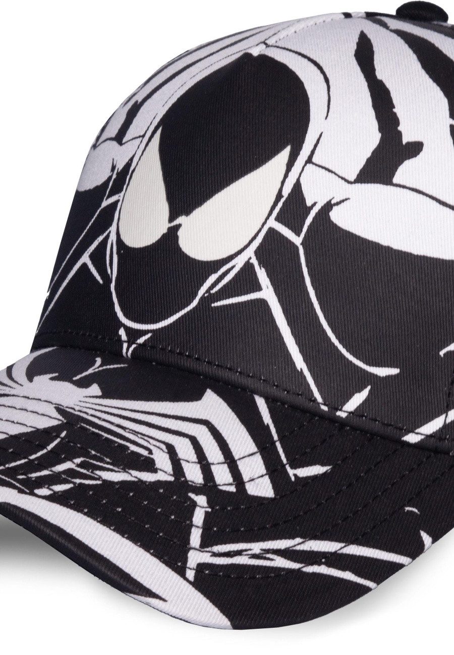 DIFUZED Baseball Cap Spider-Man Baseball Black & White All-over-Print