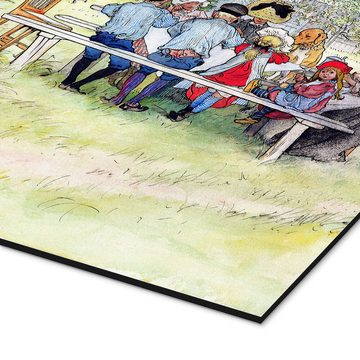 Posterlounge Alu-Dibond-Druck Carl Larsson, Frühstück unter der großen Birke, Flur Landhausstil Malerei