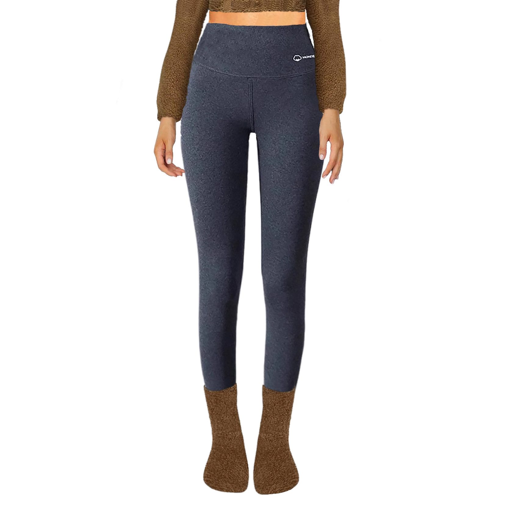 Refttenw Термолеггинсы Gefütterte Strumpfhose High Waist Laufhose Thermohose mit schmaler Beinabschluss