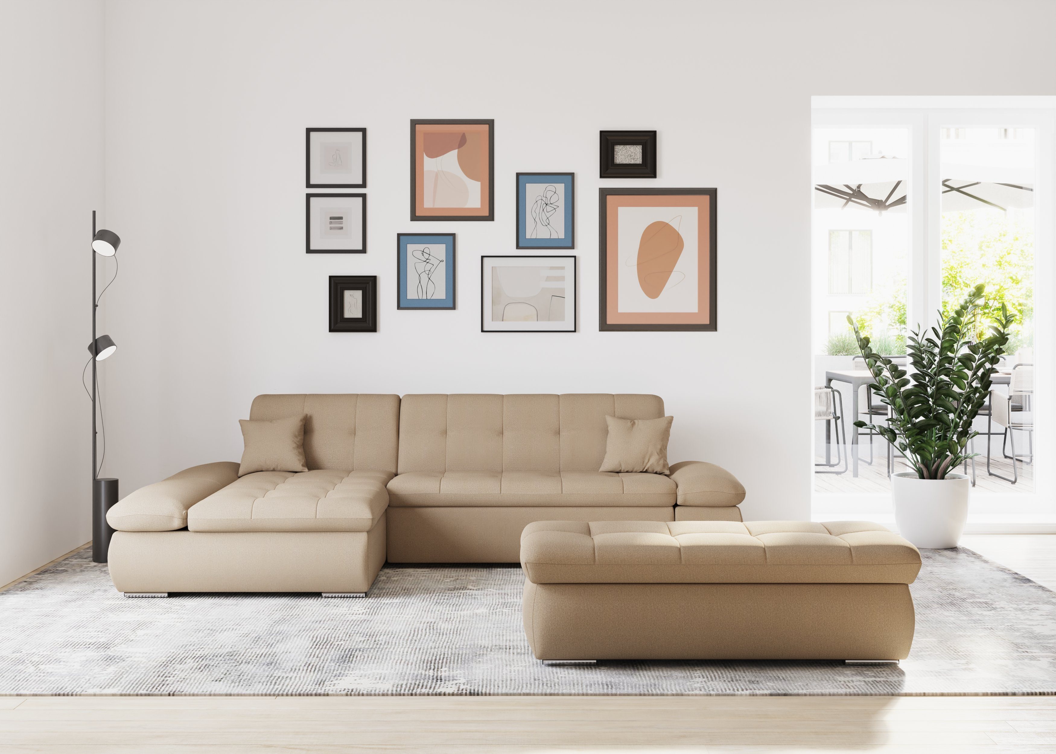 DOMO collection Ecksofa "Moric, L-Form, XXL-Sofa - Breite 300cm, viel Platz günstig online kaufen