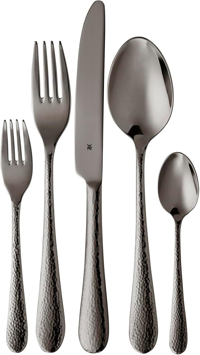 WMF Besteck-Set Sitello Besteck-Set, Midnight Edition, 30-teilig, Cromargan® (30-tlg), 6 Personen, Cromargan Edelstahl 18/10, Farbecht, pflegeleicht, geschmacksneutral