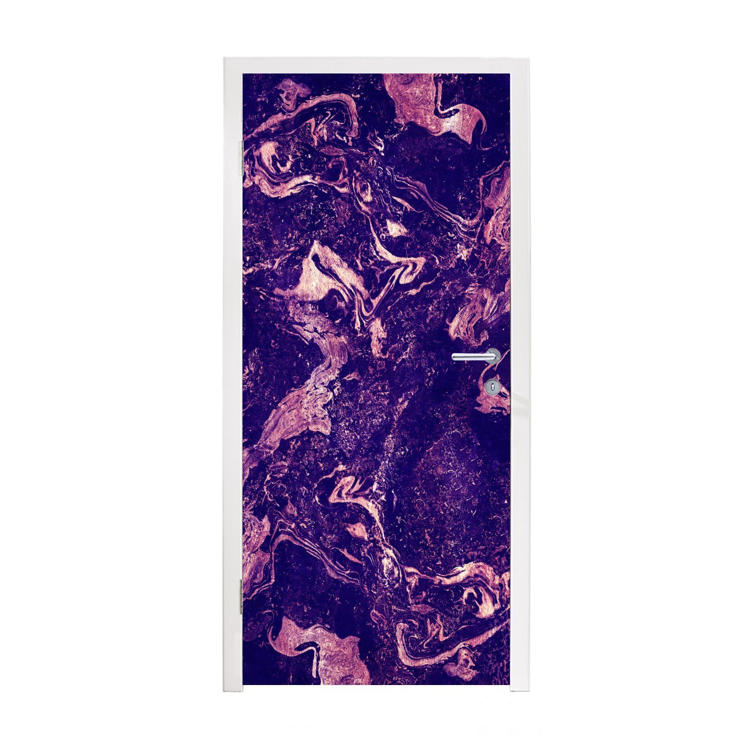 MuchoWow Türtapete Marmor - Naturstein - Mineralien, Matt, bedruckt, (1 St), Fototapete für Tür, Türaufkleber, 75x205 cm