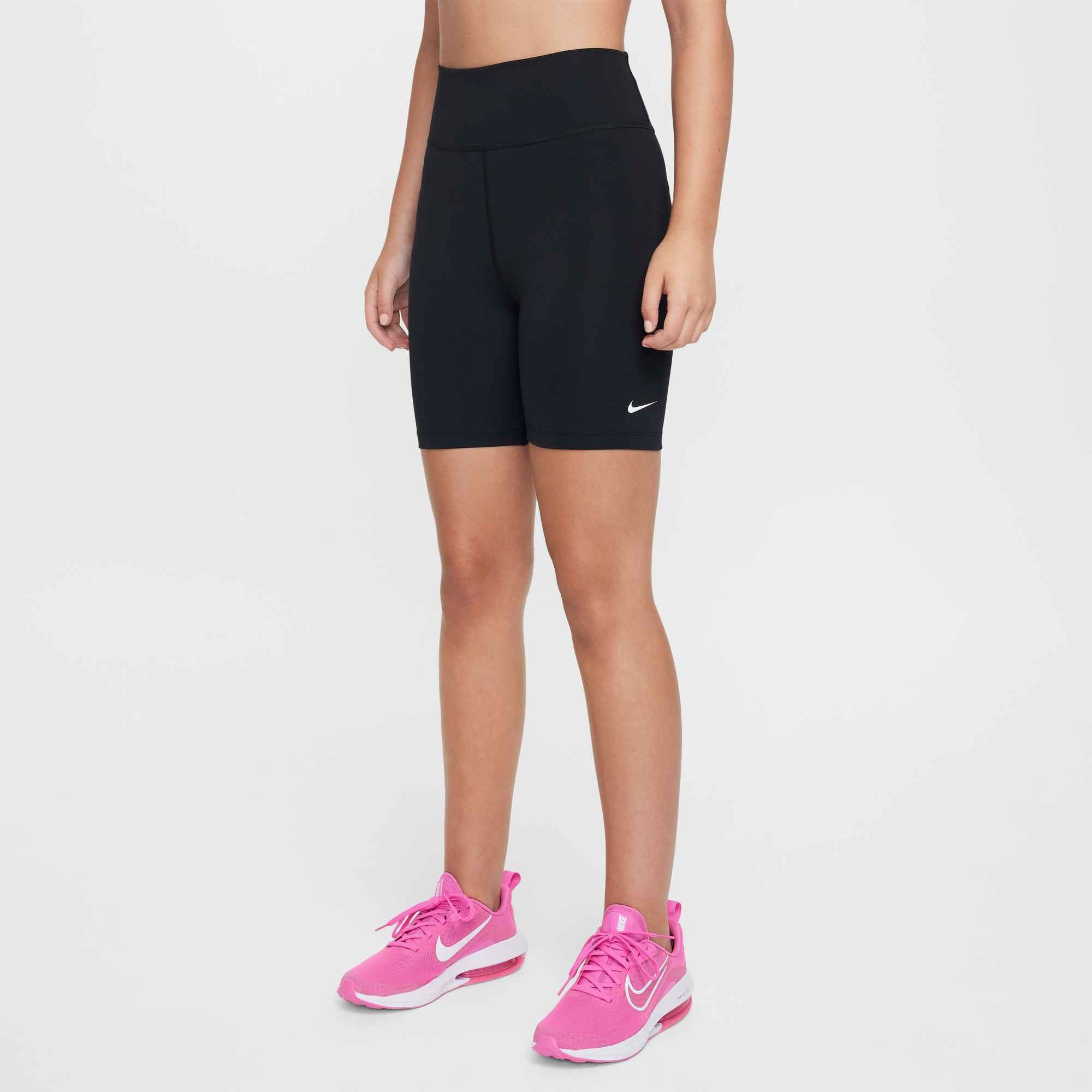 Nike Shorts Nike One Big Kids' (Girls) Dri-FIT 5" Biker Shorts aus elastischem Material, schweißableitend, eng anliegend