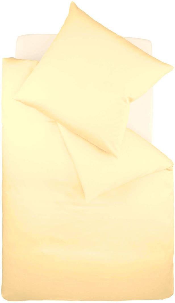 fleuresse Bettwäsche Colours in 135x200, 155x220 oder 200x200 cm, Mako-Satin, 2 teilig, Bettwäsche aus 100% Baumwolle, uni, mit Reißverschluss