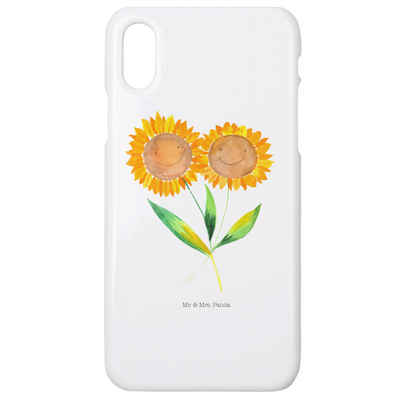 Mr. & Mrs. Panda Handyhülle Blume Sonnenblume - Weiß - Geschenk, Iphone X, Lieblingsmensch, Blume