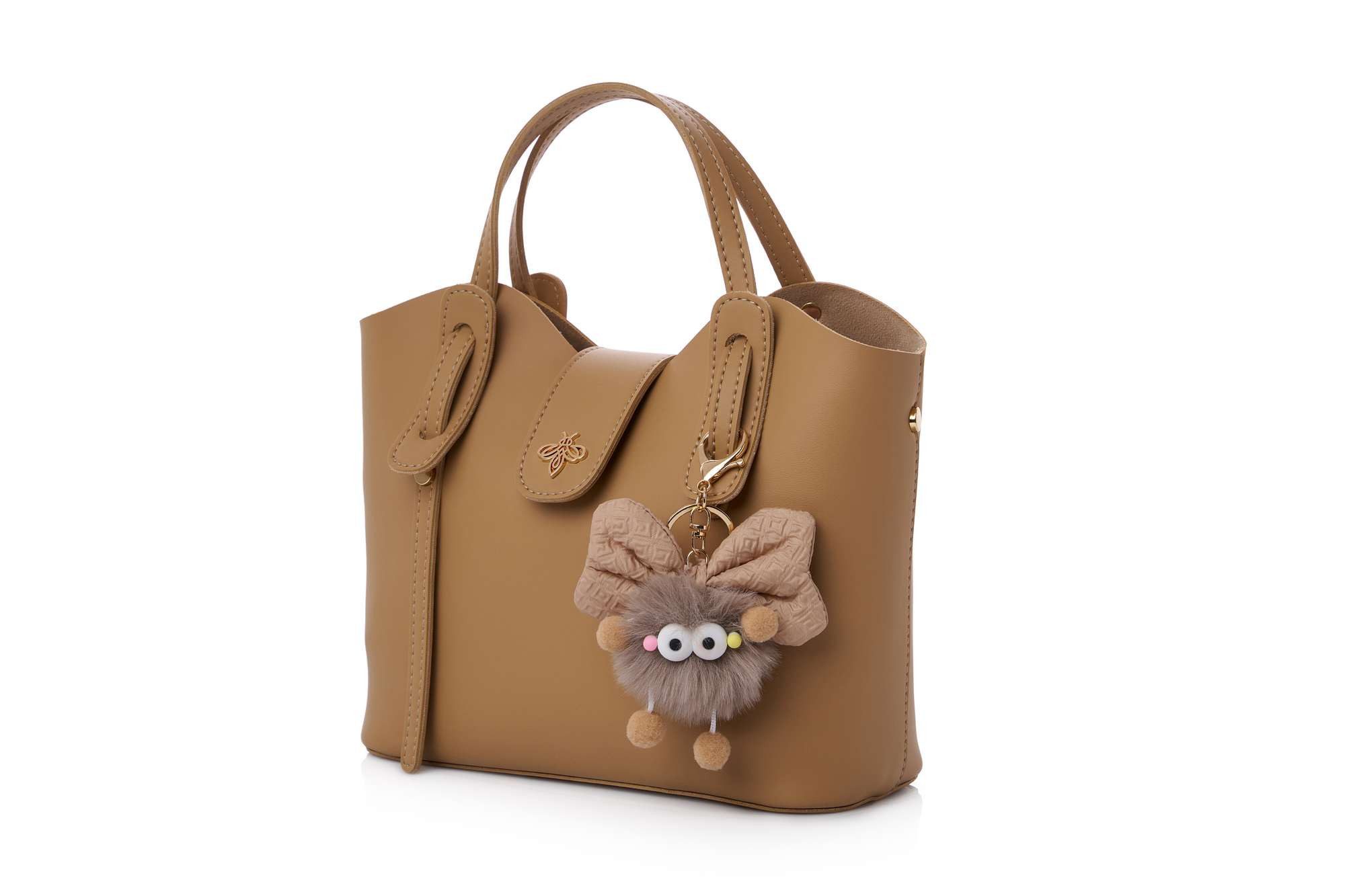 lucky bees Schultertasche 1274 - Tan 100% Polyvinyl-Leder (Packung, 1-tlg., günstig online kaufen