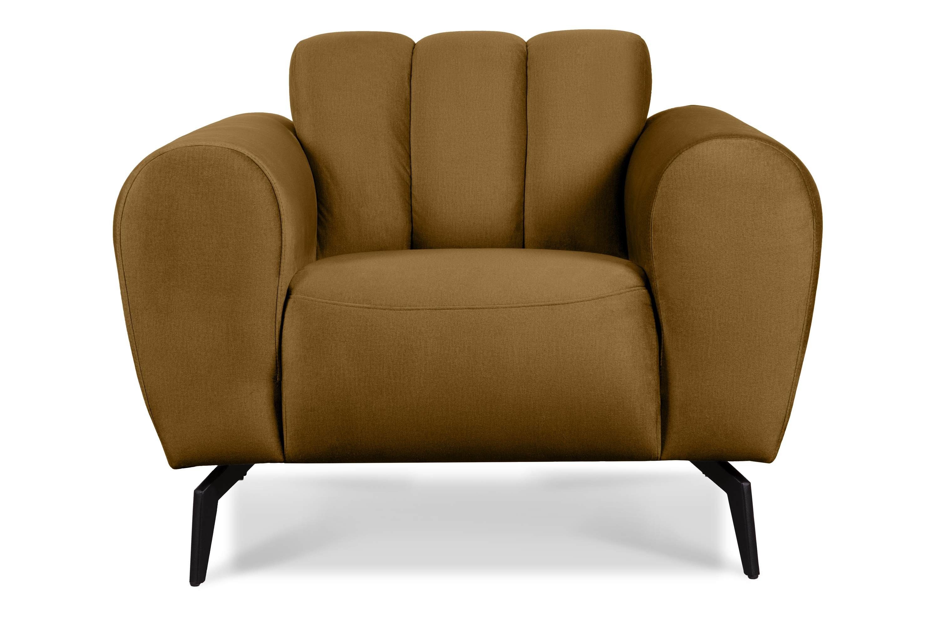 Konsimo Sessel RUBERO mit breiten Armlehnen, Gewebe mit wasserabweisenden Eigenschaften, modernes Design gelb | gelb