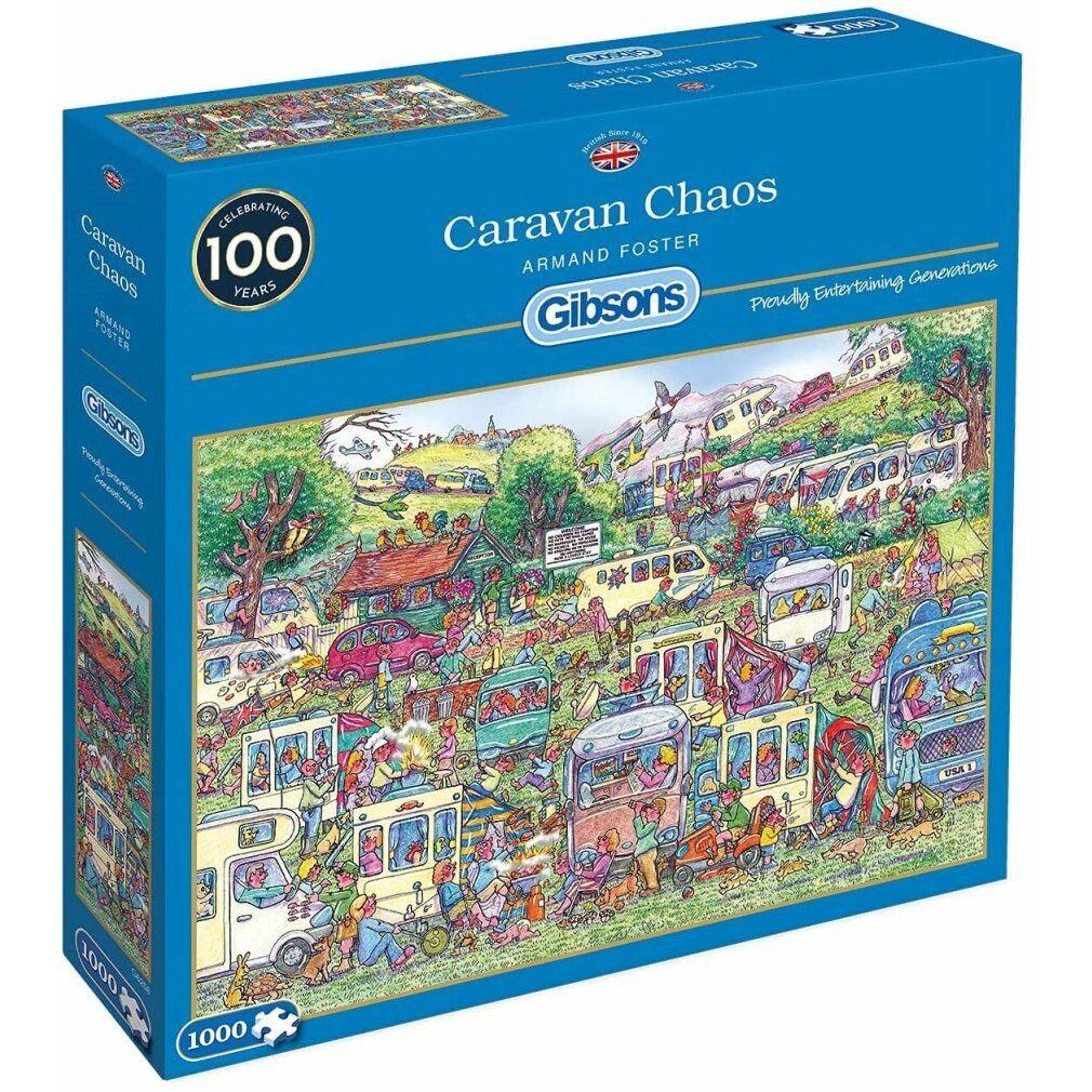 GIBSONS Puzzle Puzzle Chaos der Wohnwagen 1000 Teile, Puzzleteile