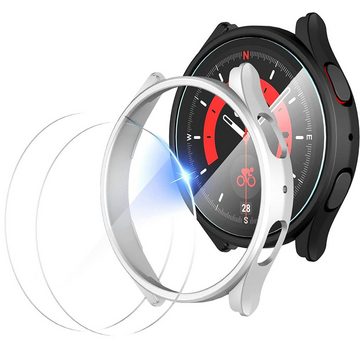 MSM Smartwatch-Hülle Hülle für Samsung Galaxy Watch 5 Pro 45mm (2 Schutzglas)
