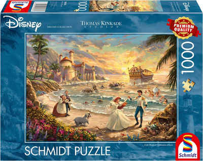 Schmidt Spiele Puzzle Disney, The Little Mermaid Celebration of Love von Thomas Kinkade, 1000 Puzzleteile