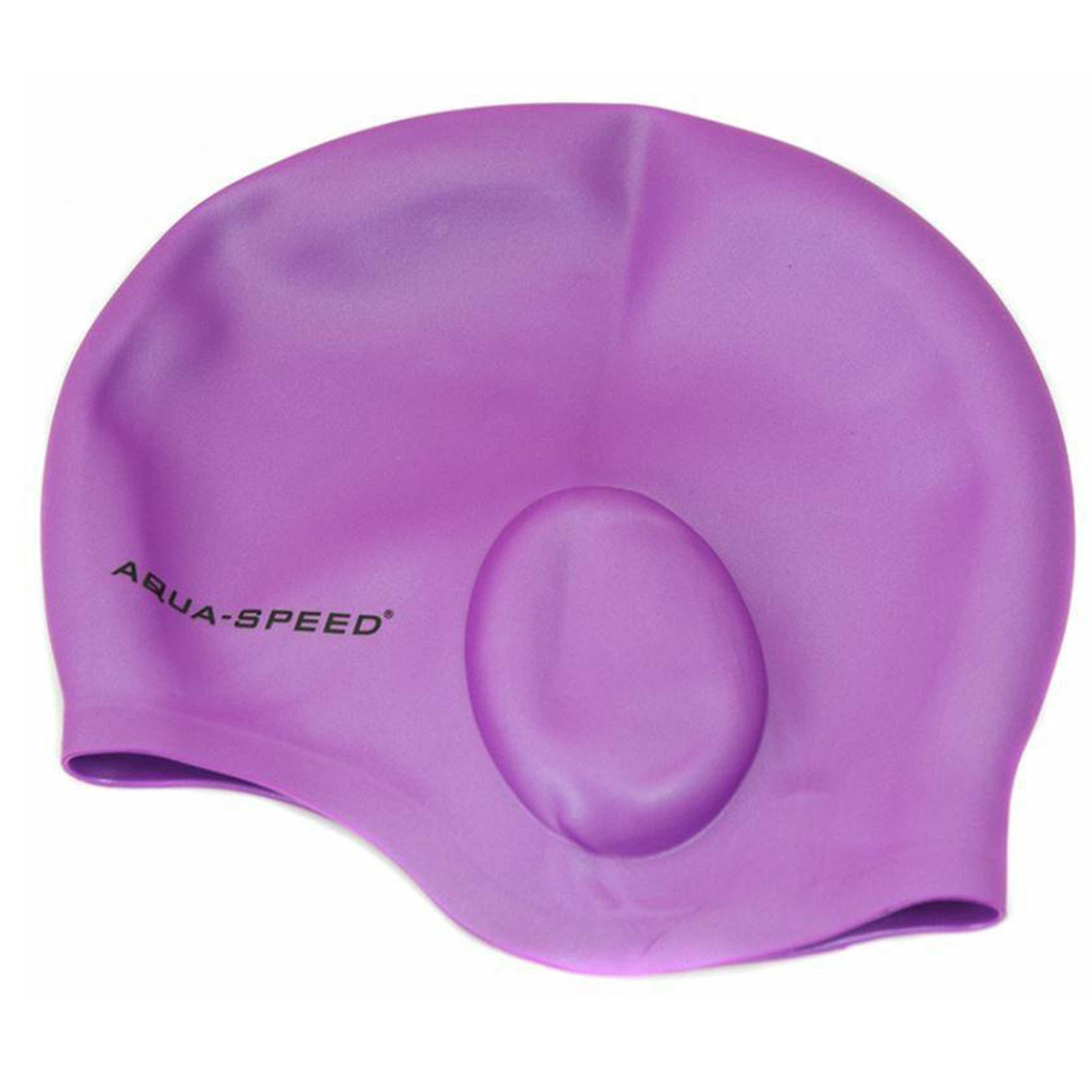 Aqua Speed Badekappe Elastische Schwimmkappe Schwimmen mit Ohrenschutz