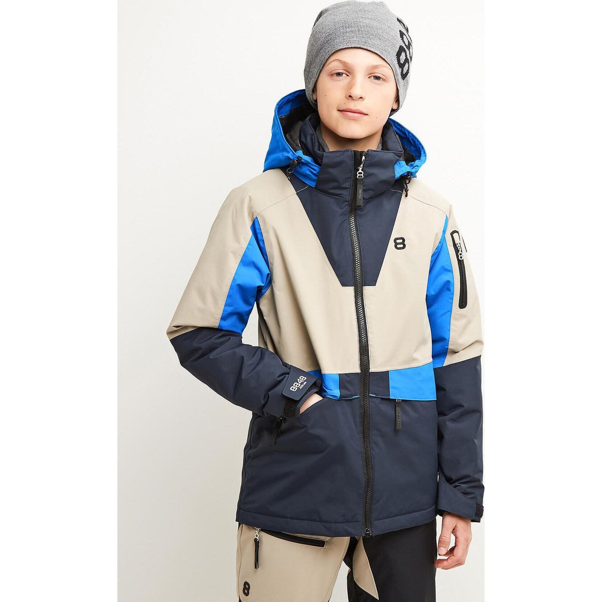 8848 Altitude Skijacke Thorens JR Jacket Isolierte Junior-Ski Jacke in einem coolen mehrfarbigen Design mit