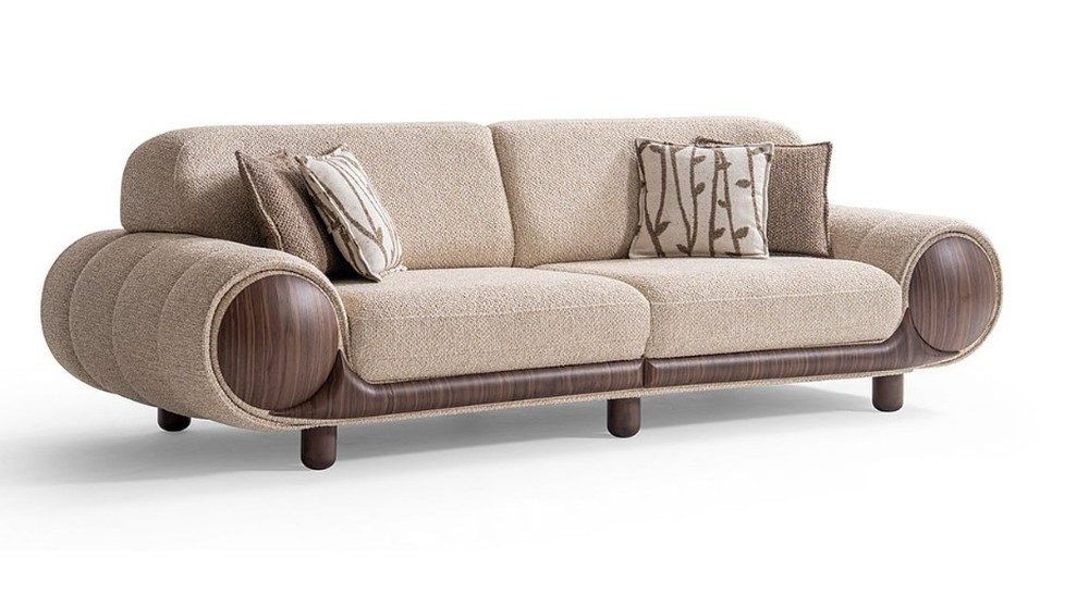 JVmoebel 3-Sitzer Moderner 3-Sitzer Stoffsofa Wohnzimmer Polstercouch, 1 Teile, Made in Europa