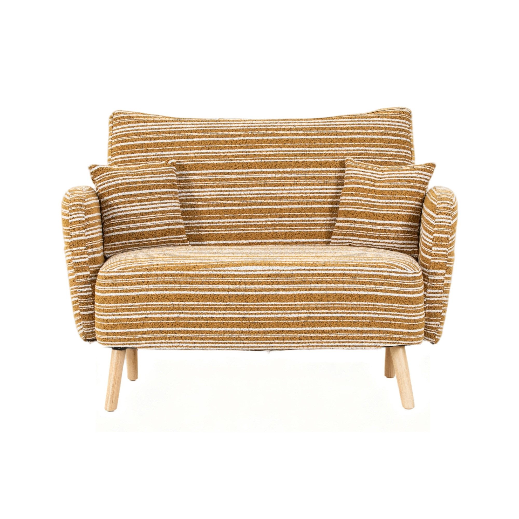 LVHOM XXL-Sessel Loungesofa, weich und bequem, Seitentaschen, Massivholzbeine (geschwungene Rückenlehne und Armlehnen, zwei kleine,bis zu 250kg, abnehmbare und waschbare Zierkissen, kombinierbar mit der gleichen Serie von Sessel), für Schlafzimmer/Wohnzimmer/Arbeitszimmer/Lesezimmer/Apartment