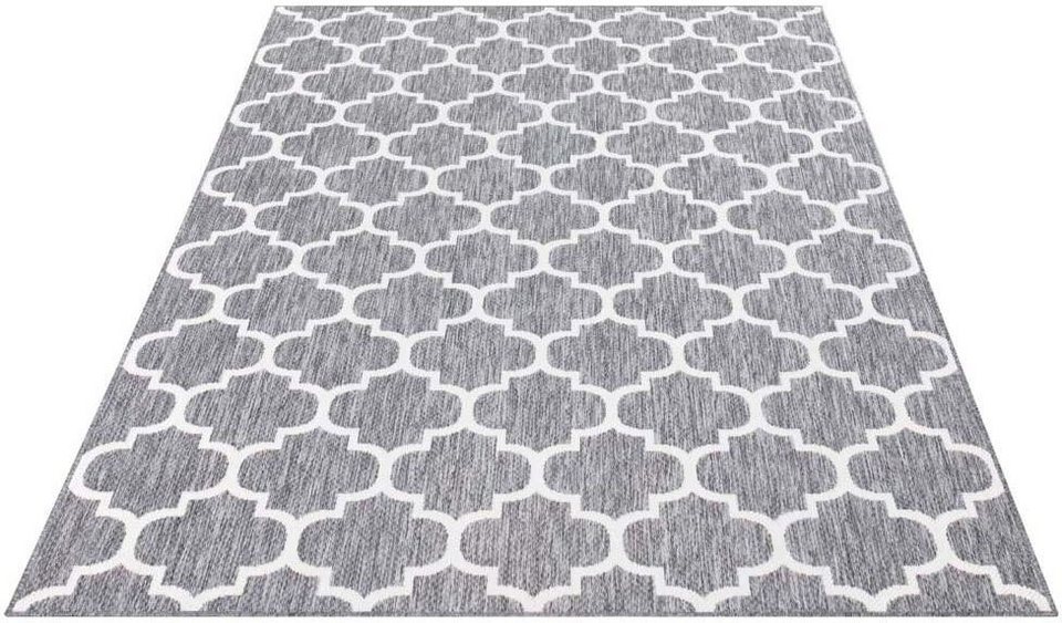 Teppich Outdoor, Carpet City, rechteckig, Höhe: 5 mm, UV-beständig,  Flachgewebe, auch in quadratischer Form erhältlich, robuster In-& Outdoor  Teppich, wasser- und schmutzabweisend