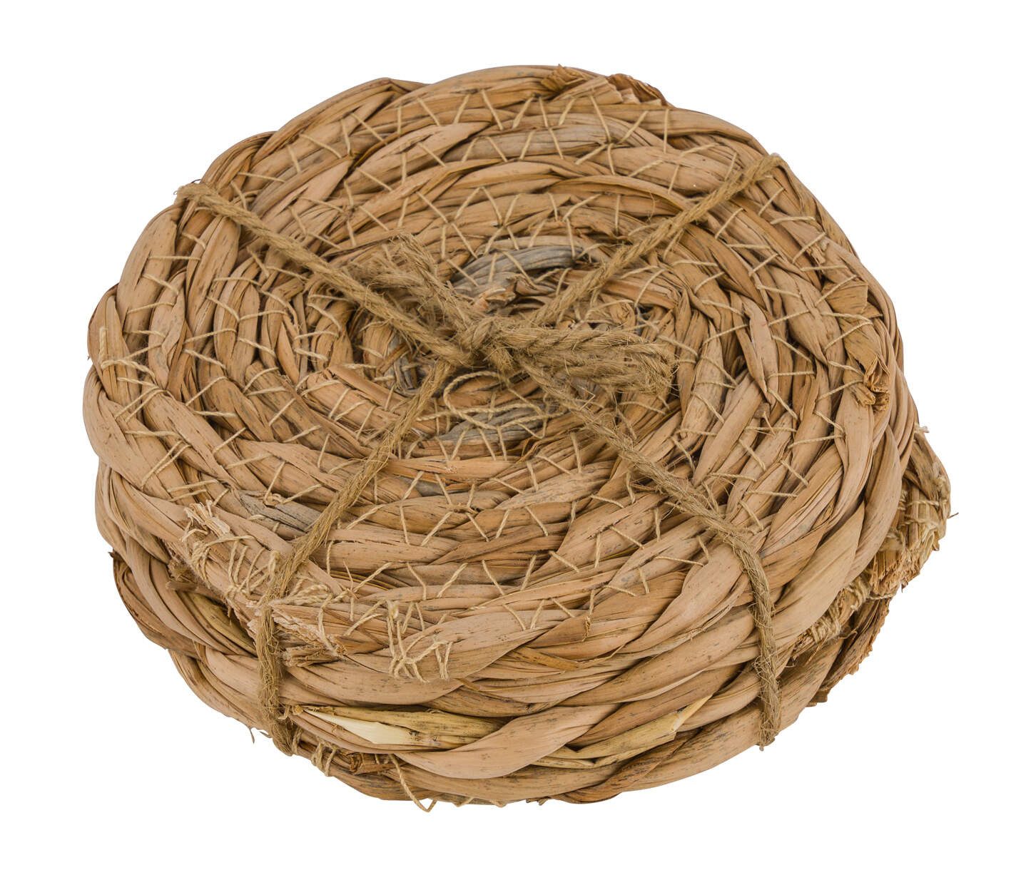 Gehlmann Getränkeuntersetzer Tischuntersetzer aus Naturbast - Ø 11,5 cm, 4er-SET