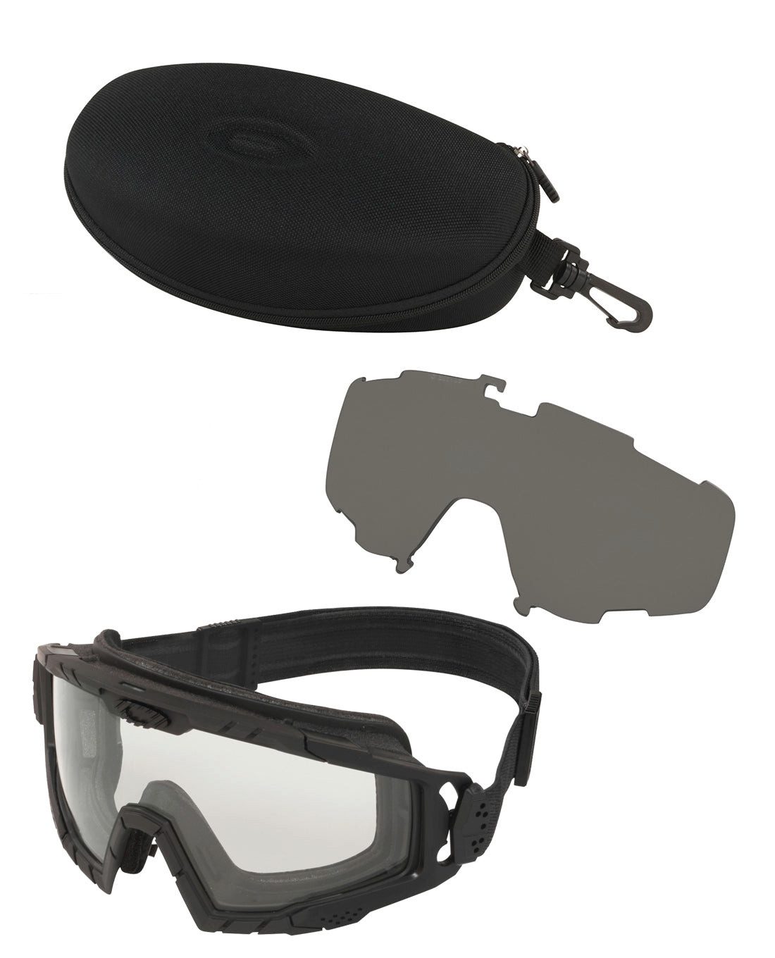 Oakley Sonnenbrille SI Ballistic Goggle 2.0 Black w/ Clear & Grey (EN)