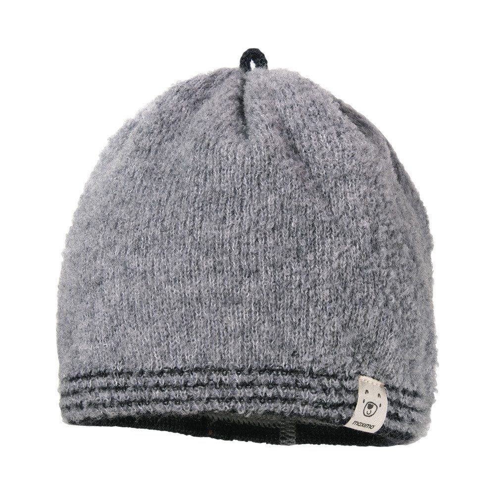 Strickmütze BABY-Mütze randlos Ringelanfang, Teddyoptik