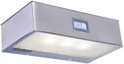 LUTEC LED Außen-Wandleuchte BRICK, Bewegungsmelder, LED fest integriert, Neutralweiß, Solarleuchte, Bewegungsmelder