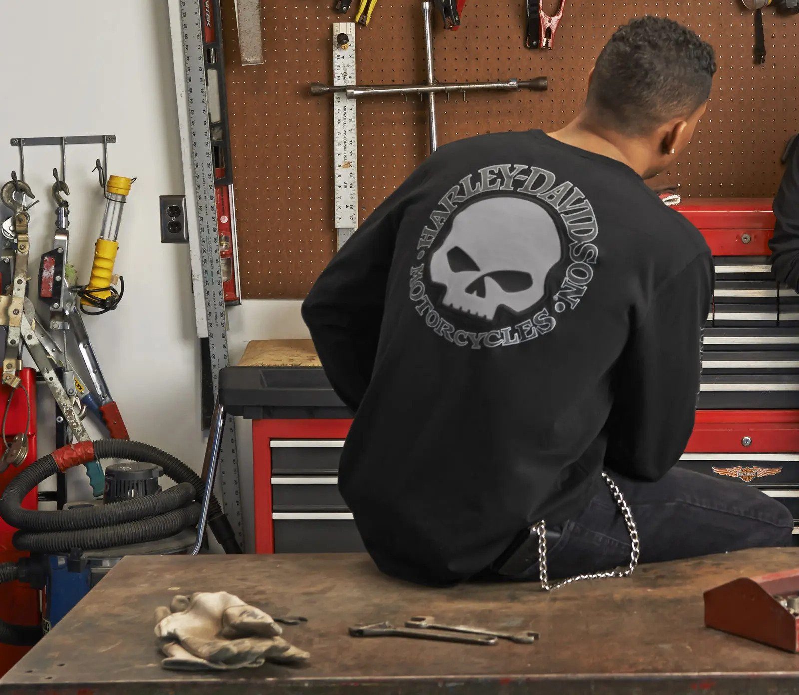 HARLEY-DAVIDSON Sweater (Packung) Harley-Davidson Sweater Schwarz Langarm