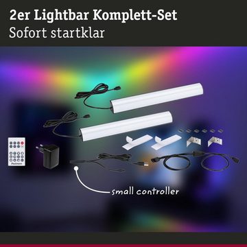 Paulmann LED Tischleuchte LED Lightbar RGBW Entertain Led in Schwarz 2x 0,6W 48lm, keine Angabe, Leuchtmittel enthalten: Ja, fest verbaut, LED, warmweiss, Tischleuchte, Nachttischlampe, Tischlampe