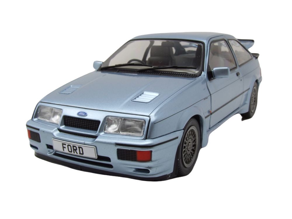 Modellauto Ford Sierra RS 500 RHD 1987 hellblau metallic