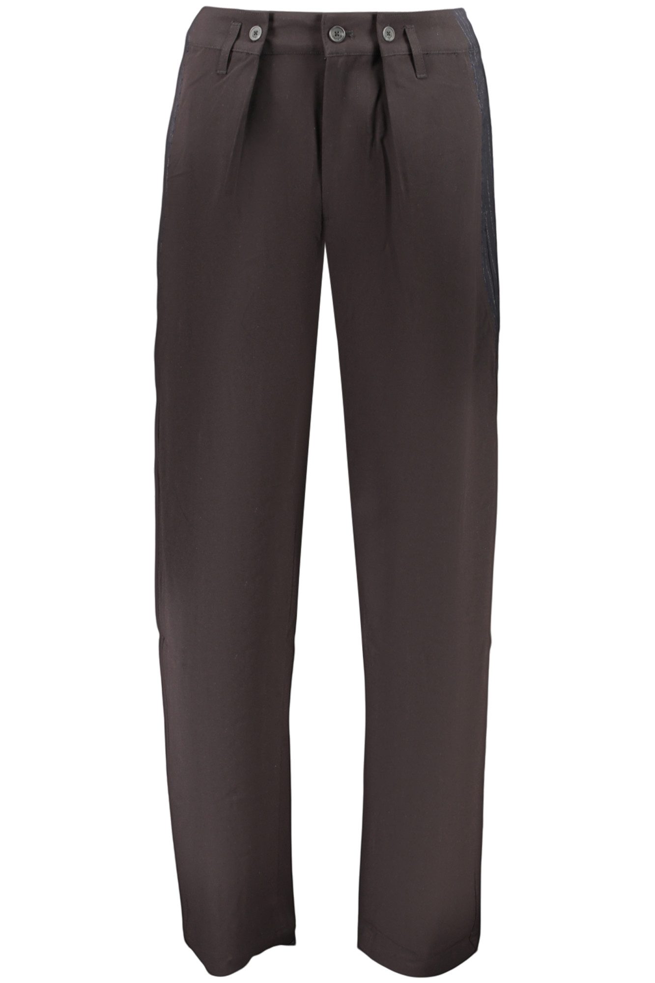 Desigual 5-Pocket-Hose Schwarze Damenhose mit Kontrastdetails und Reißverschluss