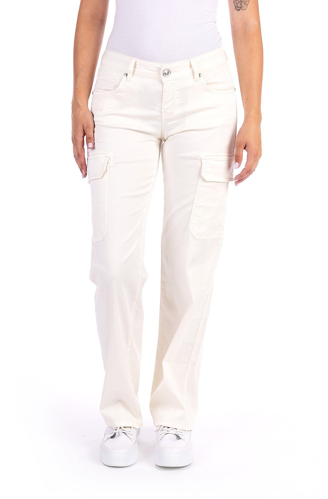 Blue Monkey Cargohose Cargo Straight Amy offwhite