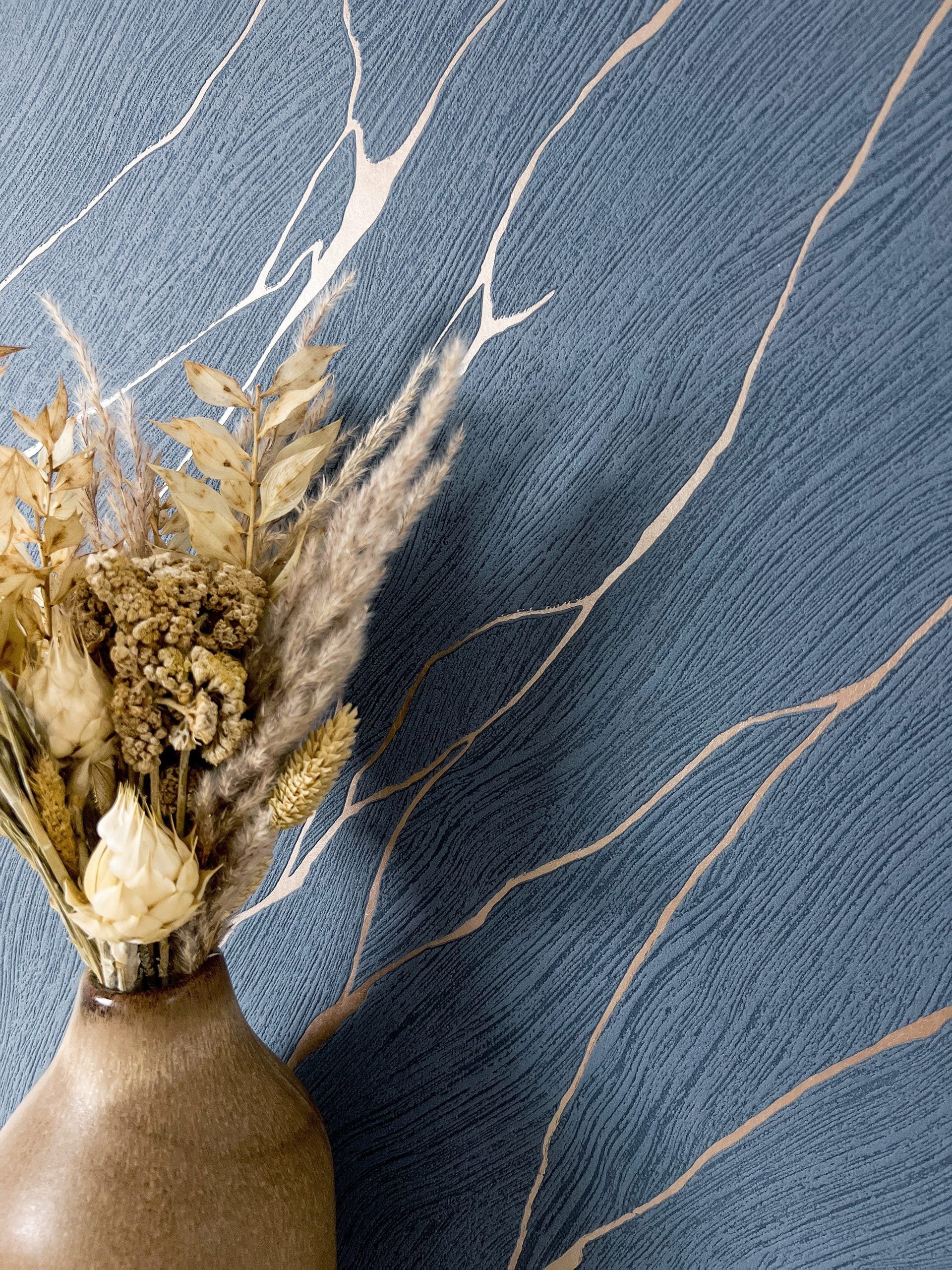 Newroom Vliestapete, strukturiert, Mustertapete, Marmortapete