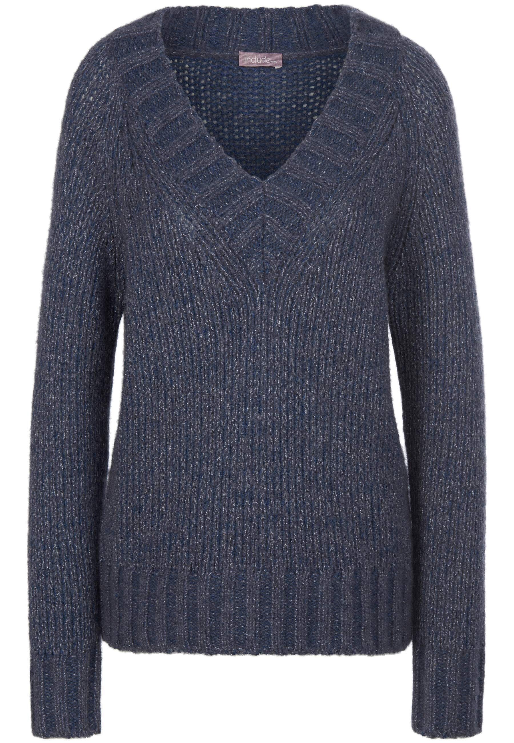 jeansblau-melange Strickpullover wool include