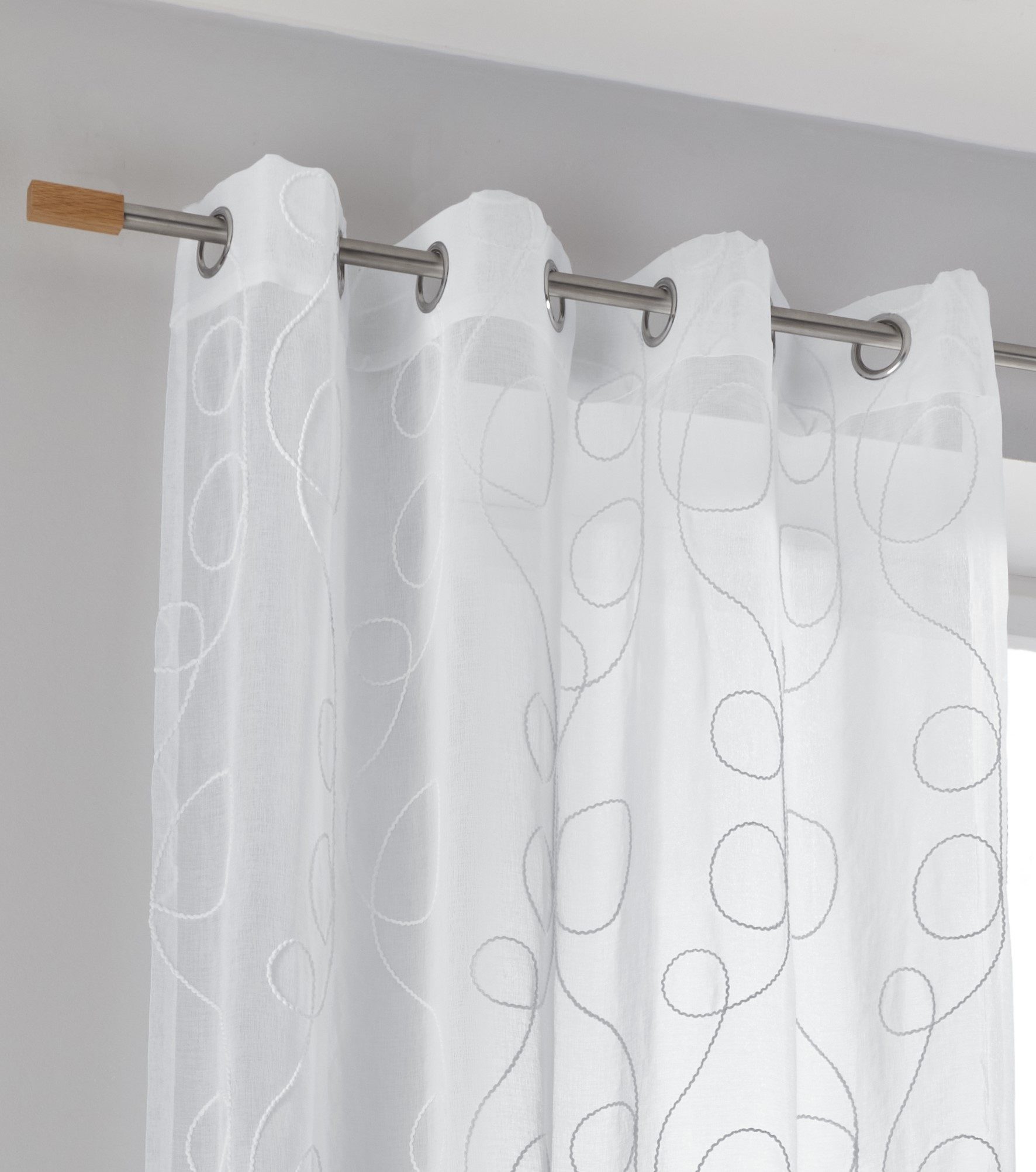 Kutti Vorhang Jasmin Vorhang (1 St), Ösen, halbtransparent, halbtransparent günstig online kaufen