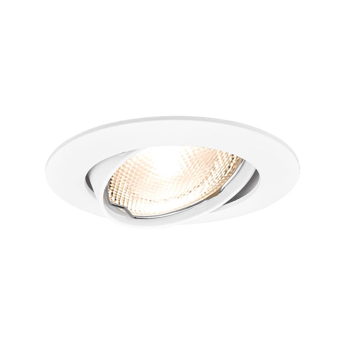 Braytron LED Einbaustrahler Einbauspot Gehäuse Fassung GU10 Rund Schwenkbar Bajonett oder Feder, ohne Leuchtmittel, Einbaurahmen, 30° Schwenkbar