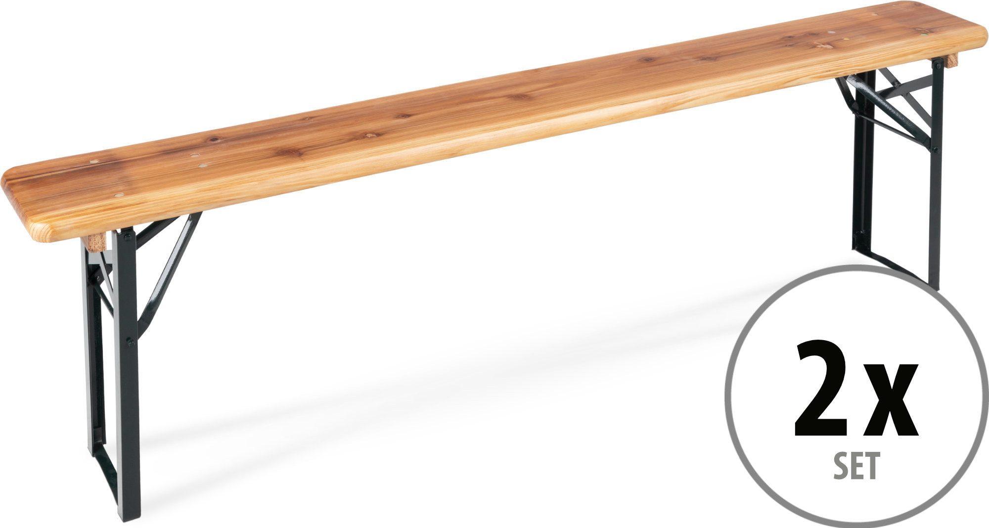 Stagecaptain Sitzbank BBB-170 Hirschgarten Bierzeltbank 170 cm Natur 2x Set günstig online kaufen