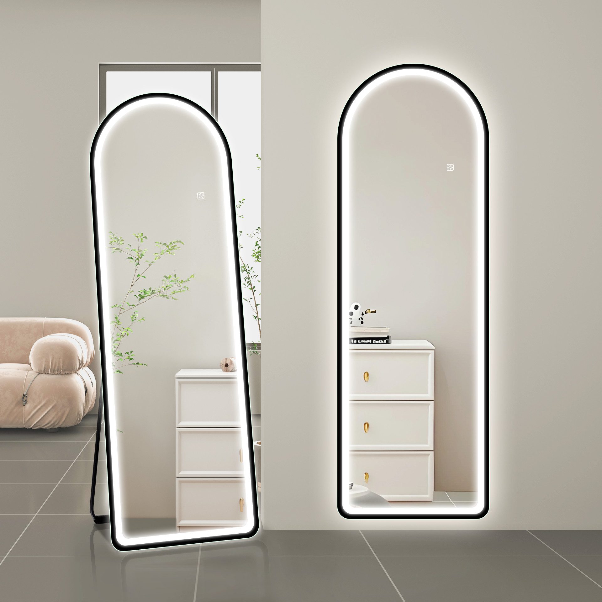 STARLEAD Standspiegel Ganzkörperspiegel mit LED-Leuchte und günstig online kaufen