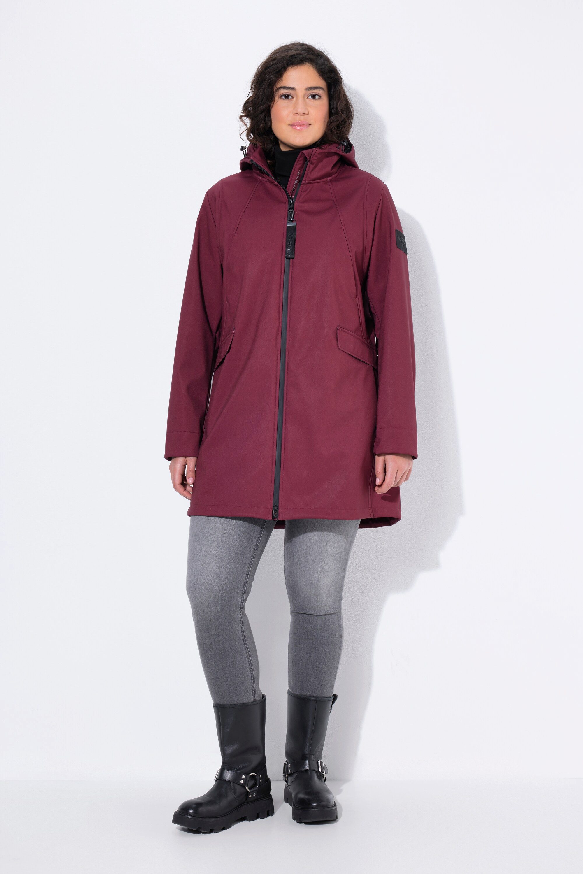 Ulla Popken Softshelljacke HYPRAR Softshelljacke wasserabweisend Kapuze