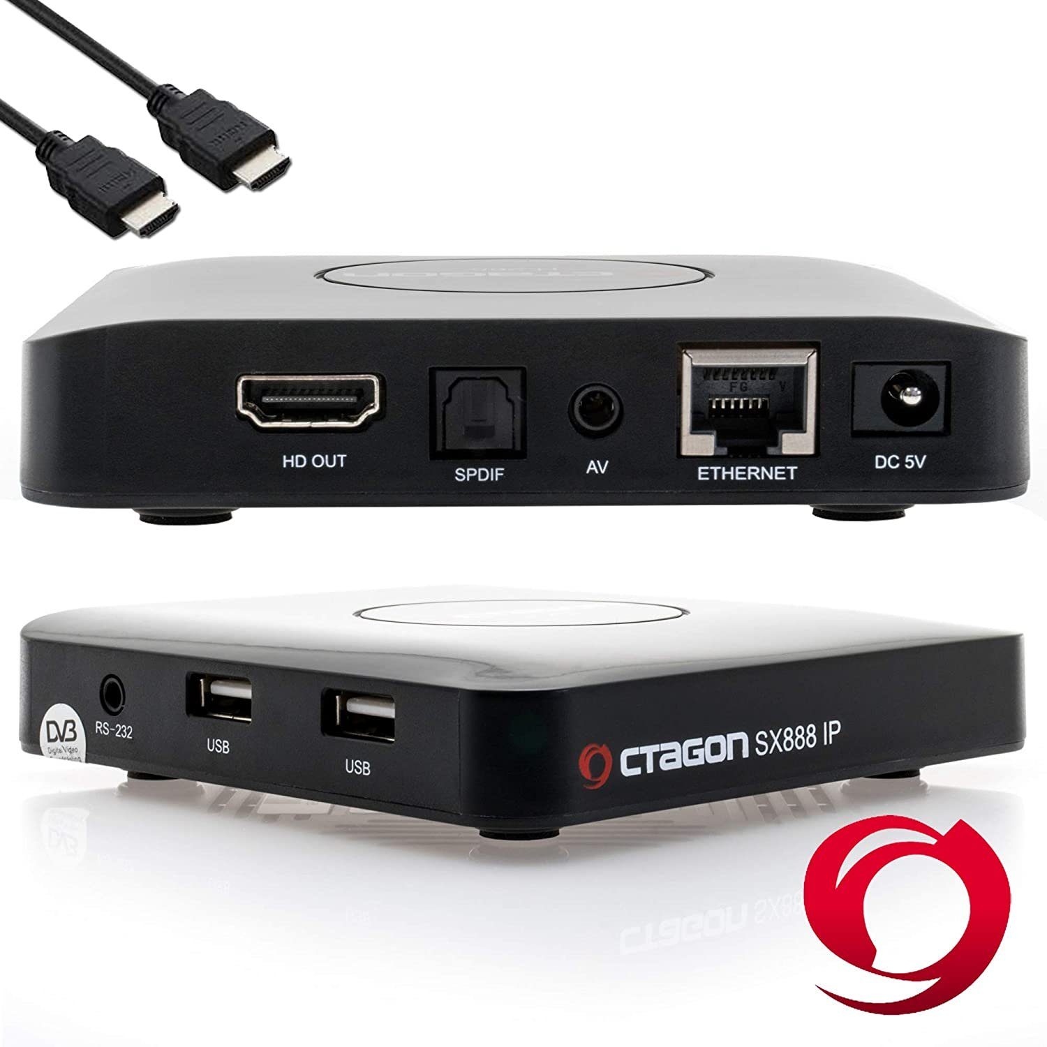 OCTAGON Streaming-Box OCTAGON IP Box HEVC H.265 Xtream SX888 M3U IPTV Set-Top Stalker