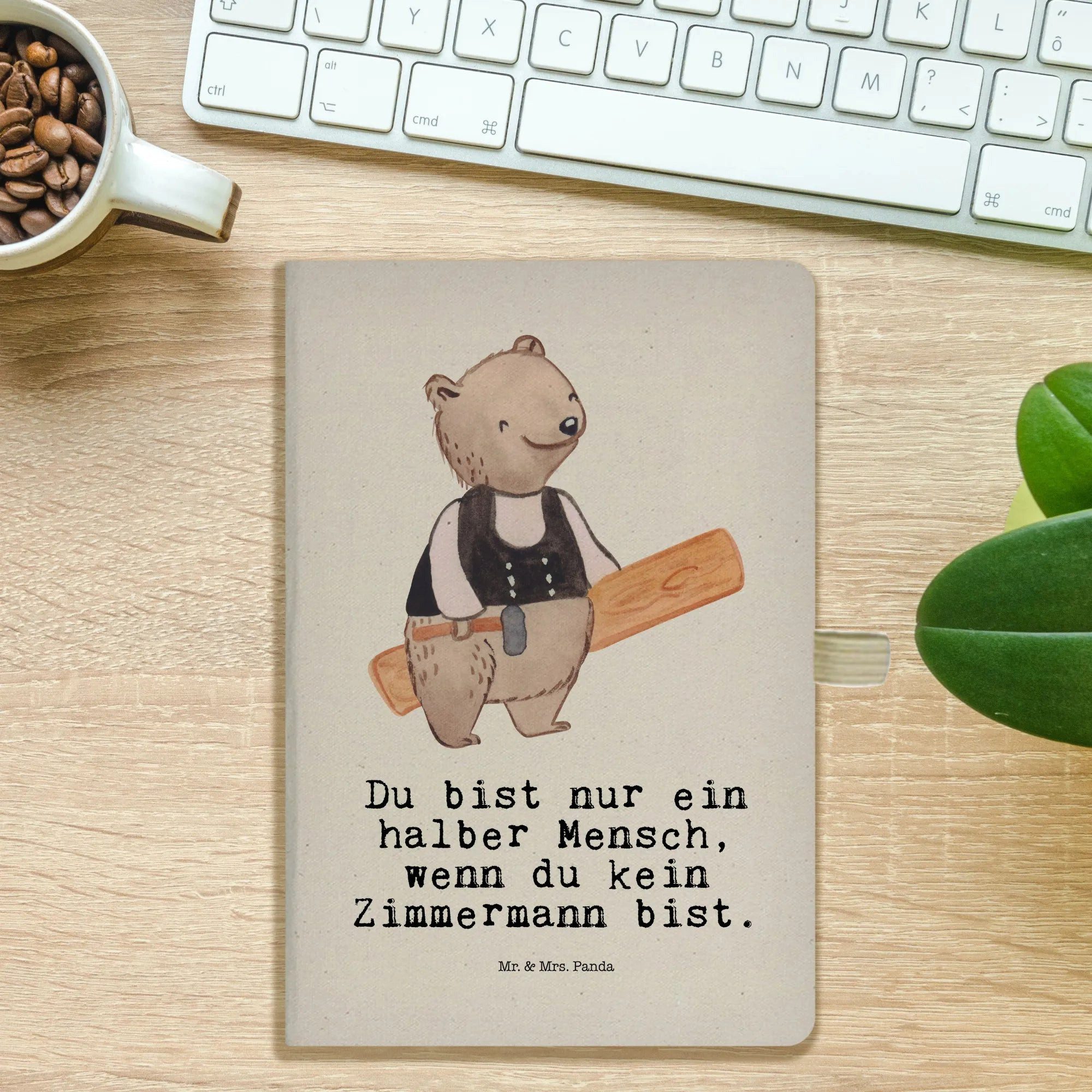 Thumbnail - Mr. & Mrs. Panda Notizbuch Zimmermann Herz - Transparent - Geschenk, A5 Skizzenbuch, Abschied, A Mr. & Mrs. Panda, Hochw...
