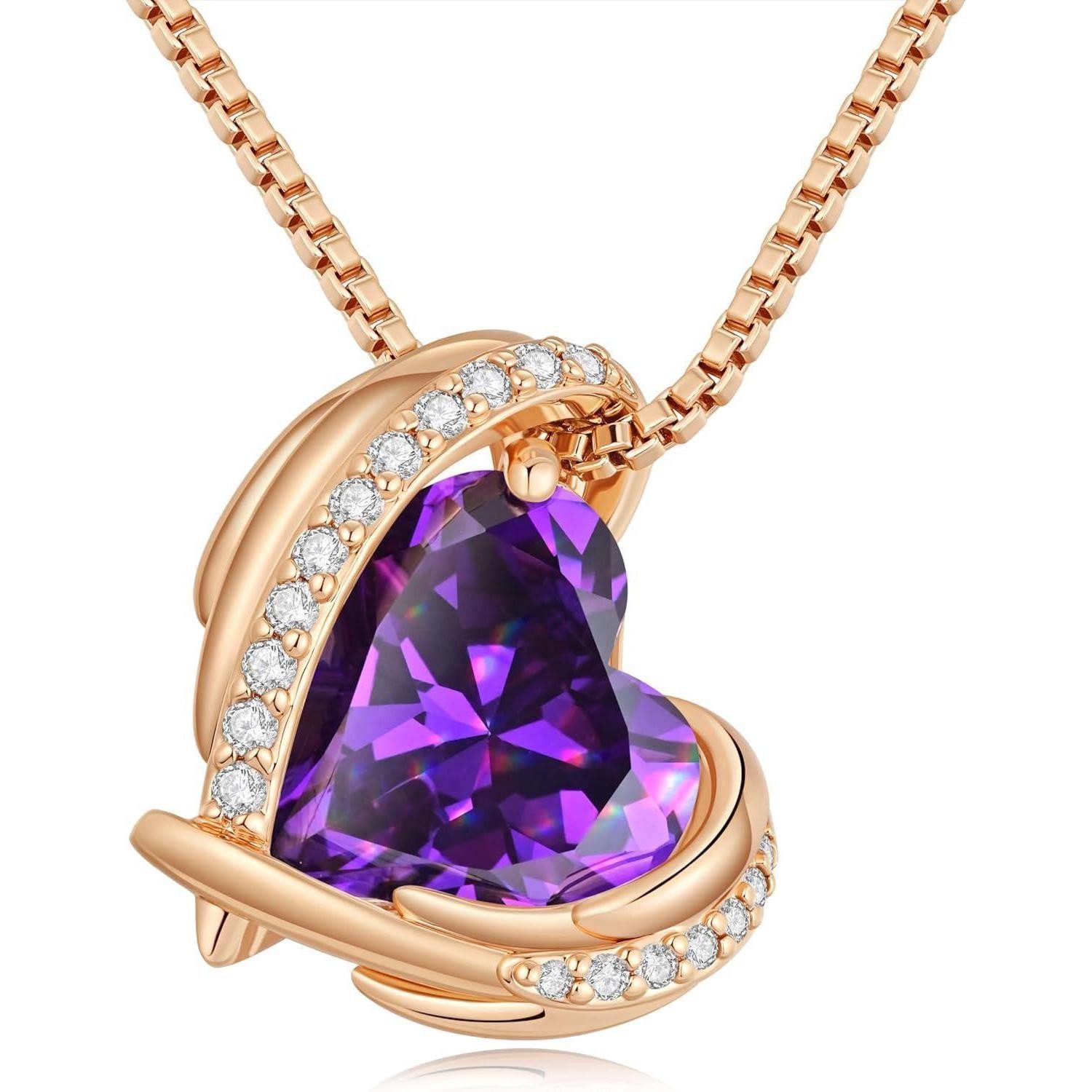 LuxusKollektion Herzkette Halskette Damen Rosegold Herz Schmuck Weihnachten Rosegold-02-Feb