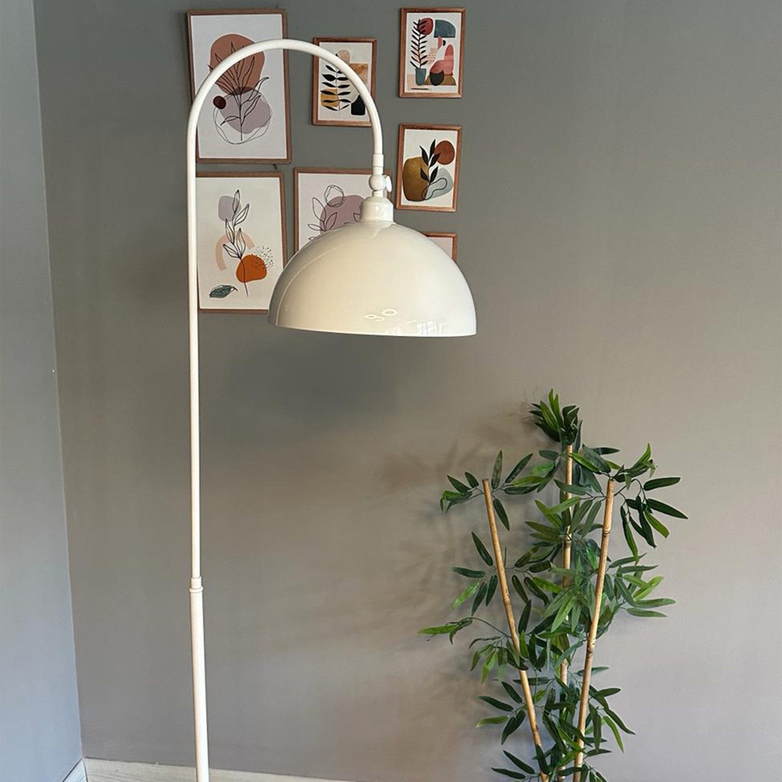 Bamyum Stehlampe Moderne Metall Stehlampe mit Dimmer, ohne Leuchtmittel, verstellbarer Lampenschirm