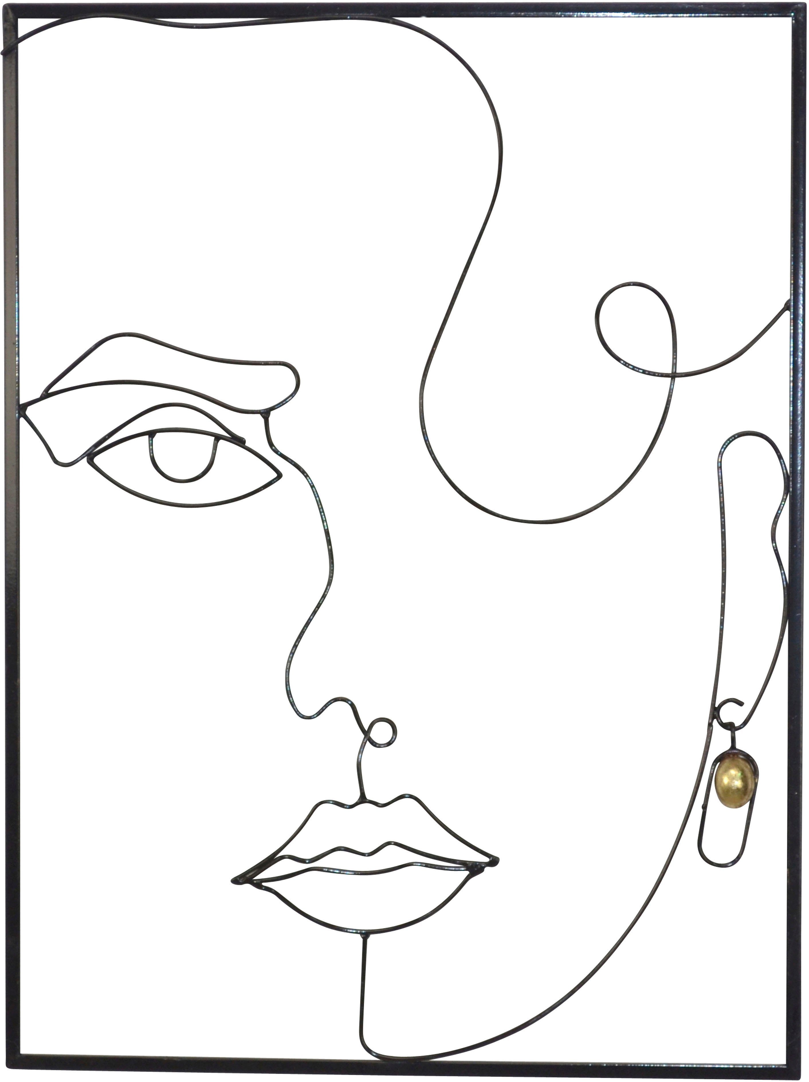 HOFMANN LIVING AND MORE Wanddekoobjekt Wanddekoration (1 St), aus Metall, m günstig online kaufen