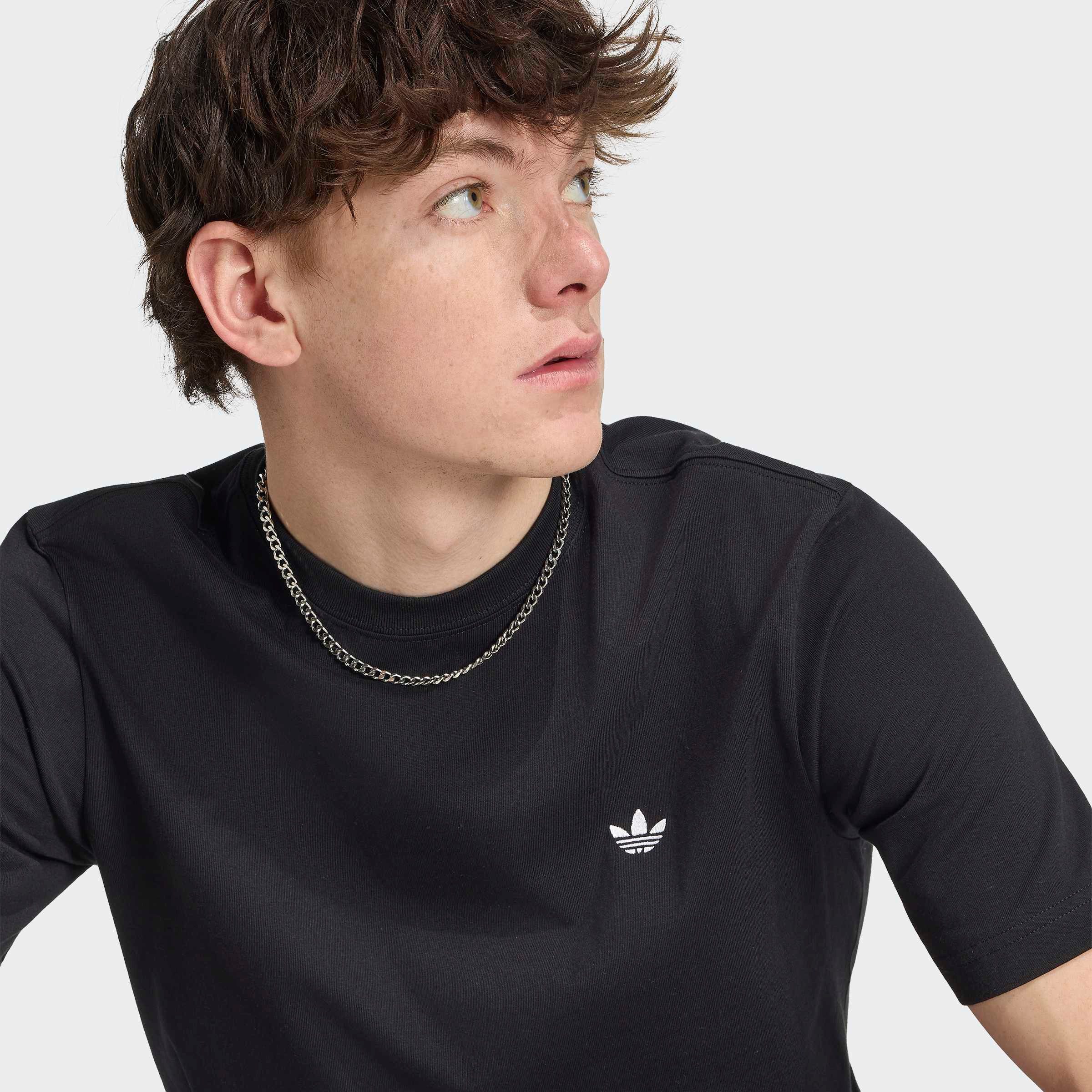 adidas Originals T-Shirt TREFOIL ESSENTIALS mit Rundhalsausschnitt, ohne Verschluss, aus Baumwolle – Bild 3 von 5
