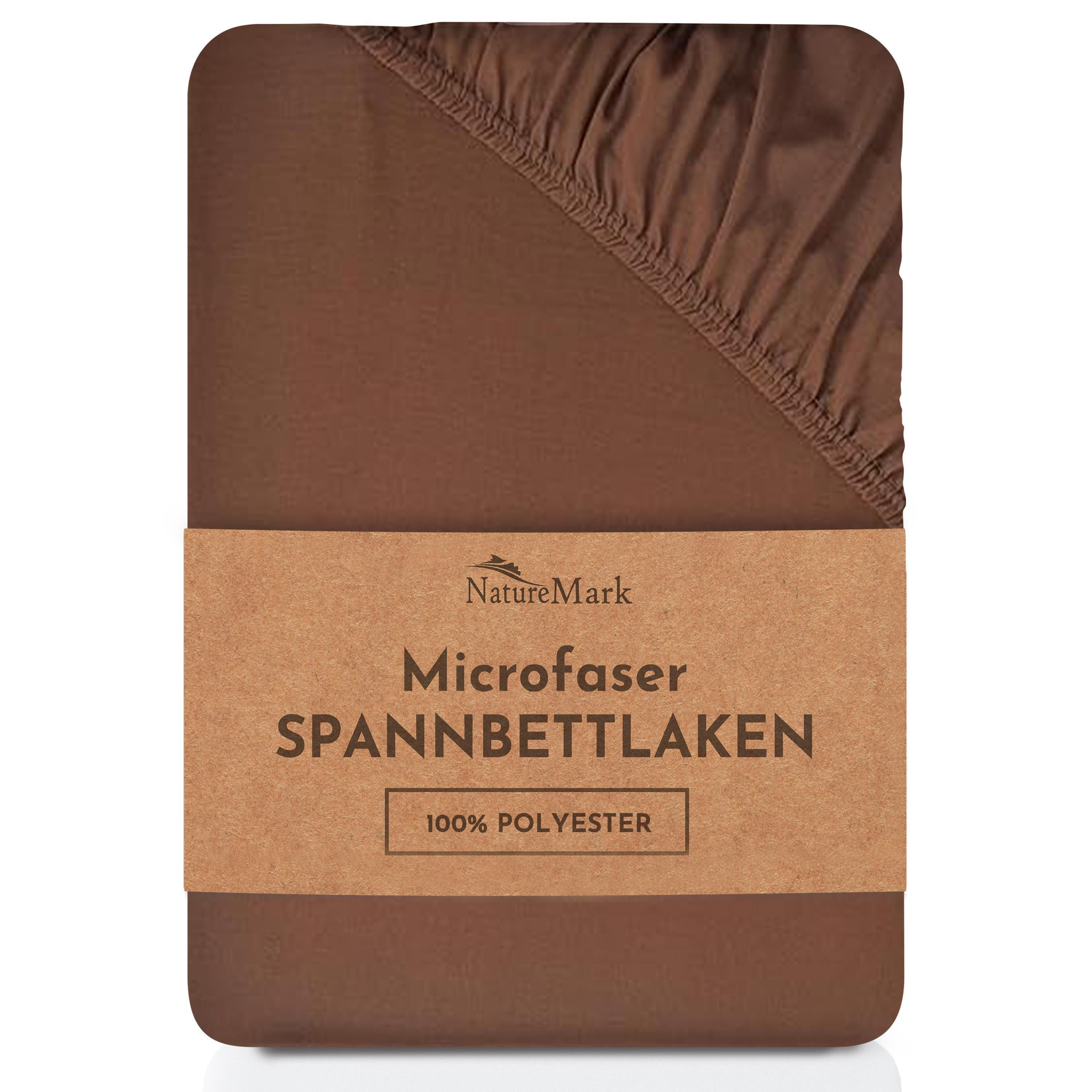 NatureMark Spannbettlaken Mikrofaser Spannbetttuch, Polyester, Gummizug: günstig online kaufen