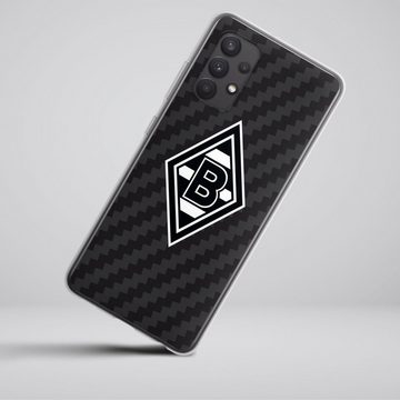 DeinDesign Handyhülle Gladbach Borussia Mönchengladbach Carbon Borussia Raute Carbon, Samsung Galaxy A32 4G Silikon Hülle Bumper Case Handy Schutzhülle
