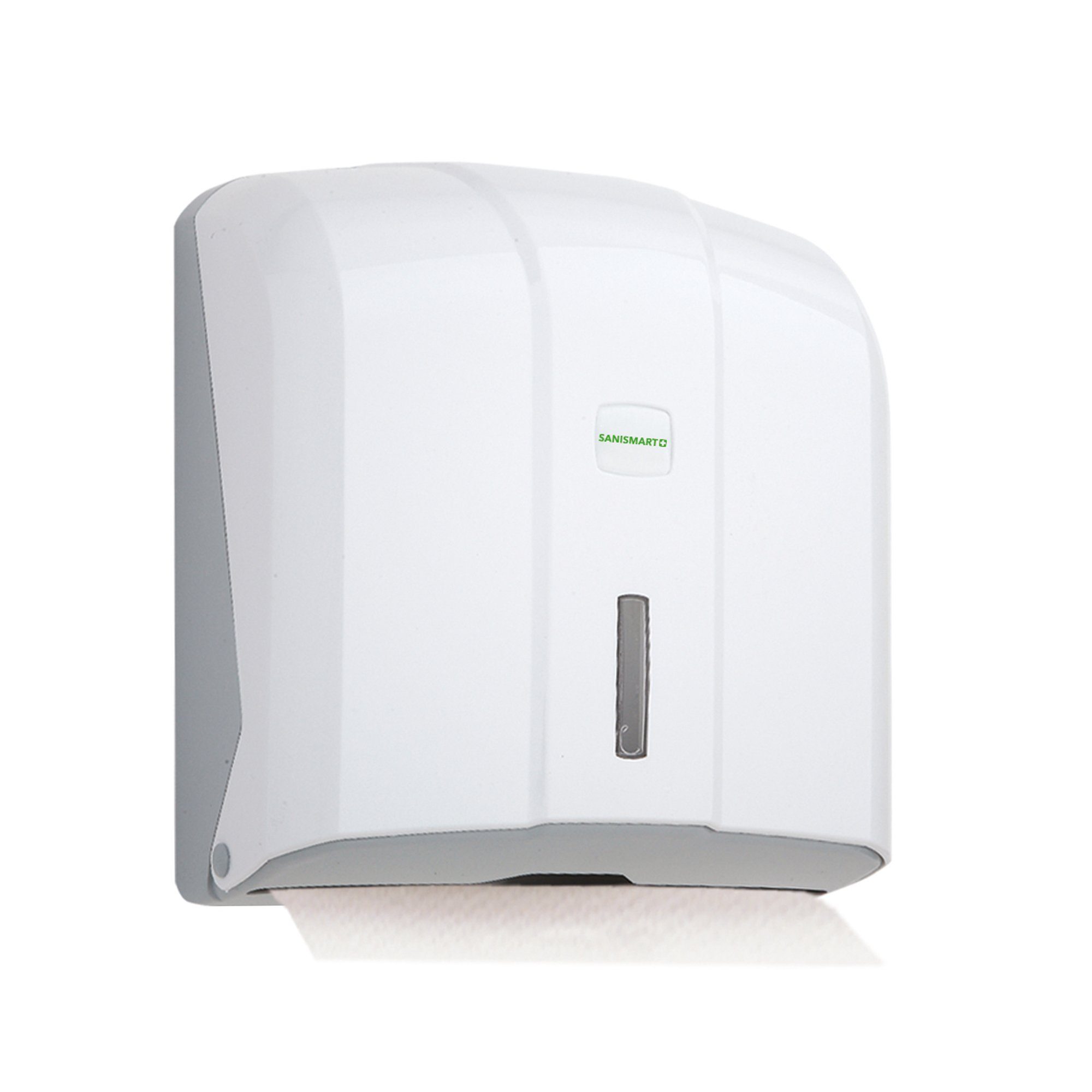 SANISMART Papierhandtuch SANISMART Handtuchspender FLORENCE für 400 Blatt C&V-Falz max. 25 cm