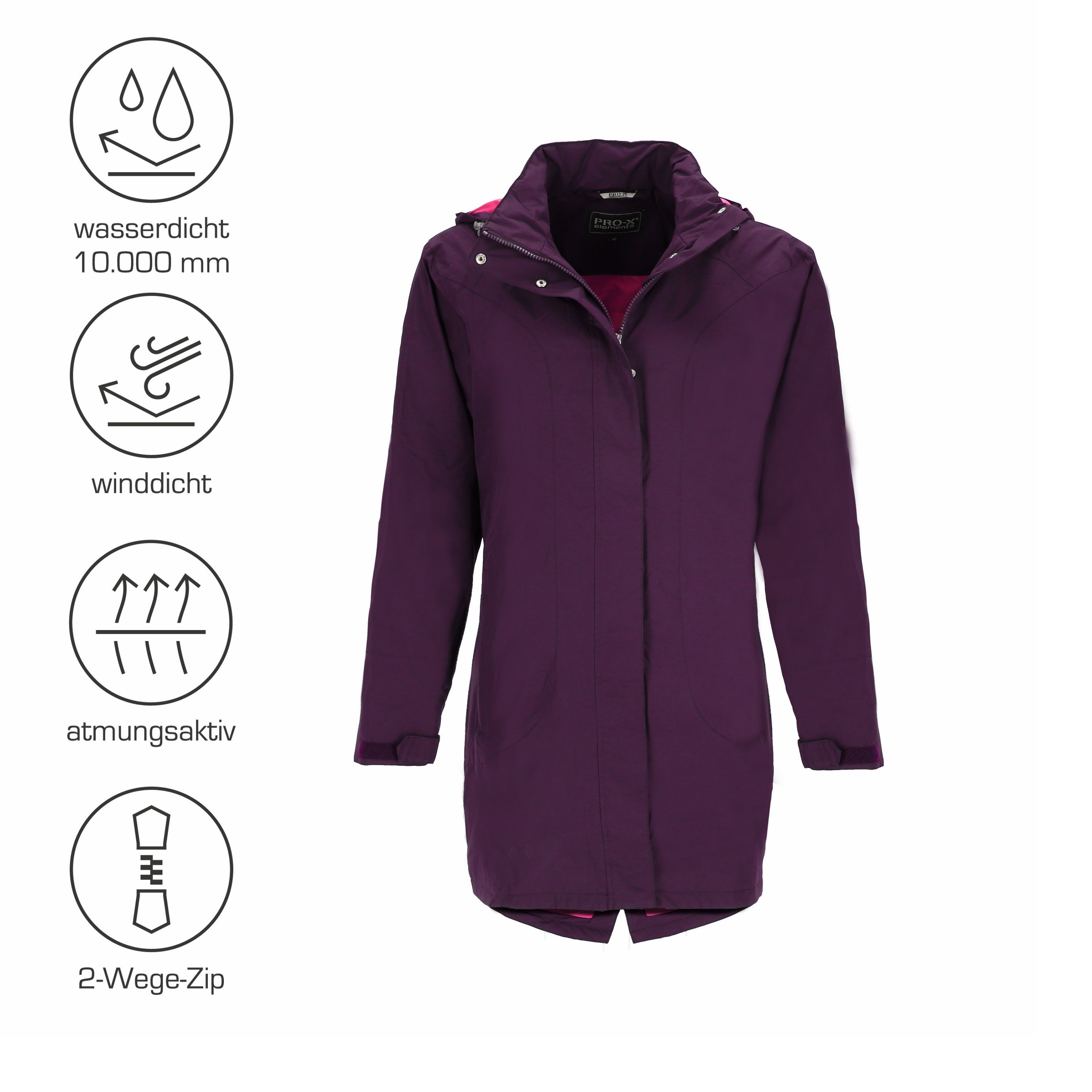 PRO-X ELEMENTS Regenmantel CLAIRE Wasserdicht