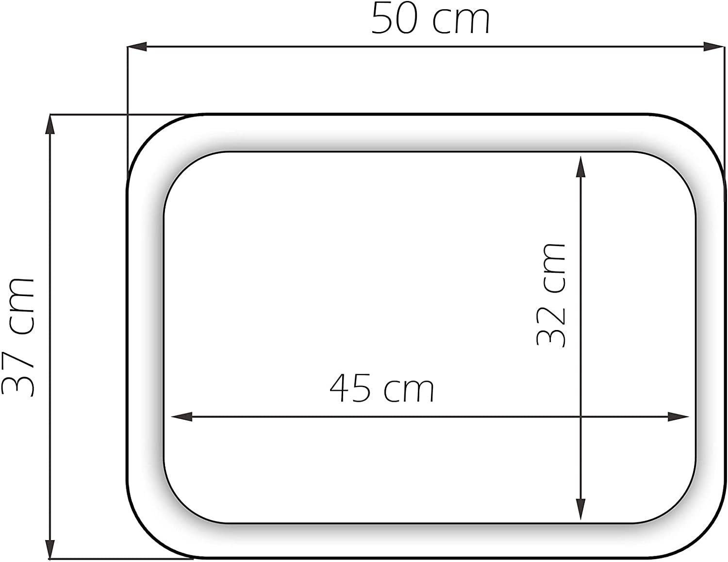 Lashuma Tablett Pfingstrose, (1-tlg), Melamin Gläsertablett farbenfroh 50x37 cm