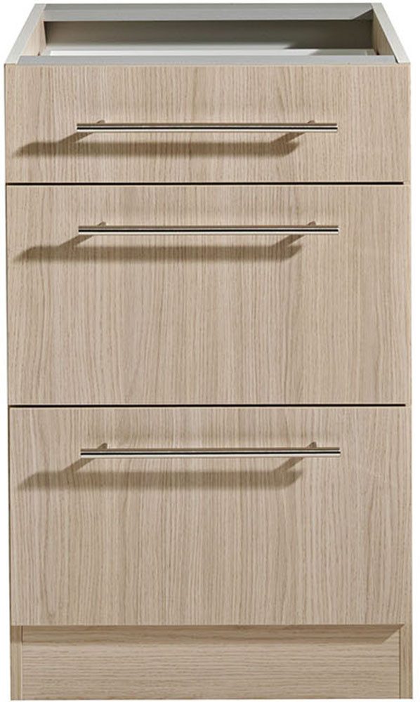 wiho Küchen Unterschrank Filo 50 cm breit, mit 2 großen Auszügen ohne Arbeitsplatte