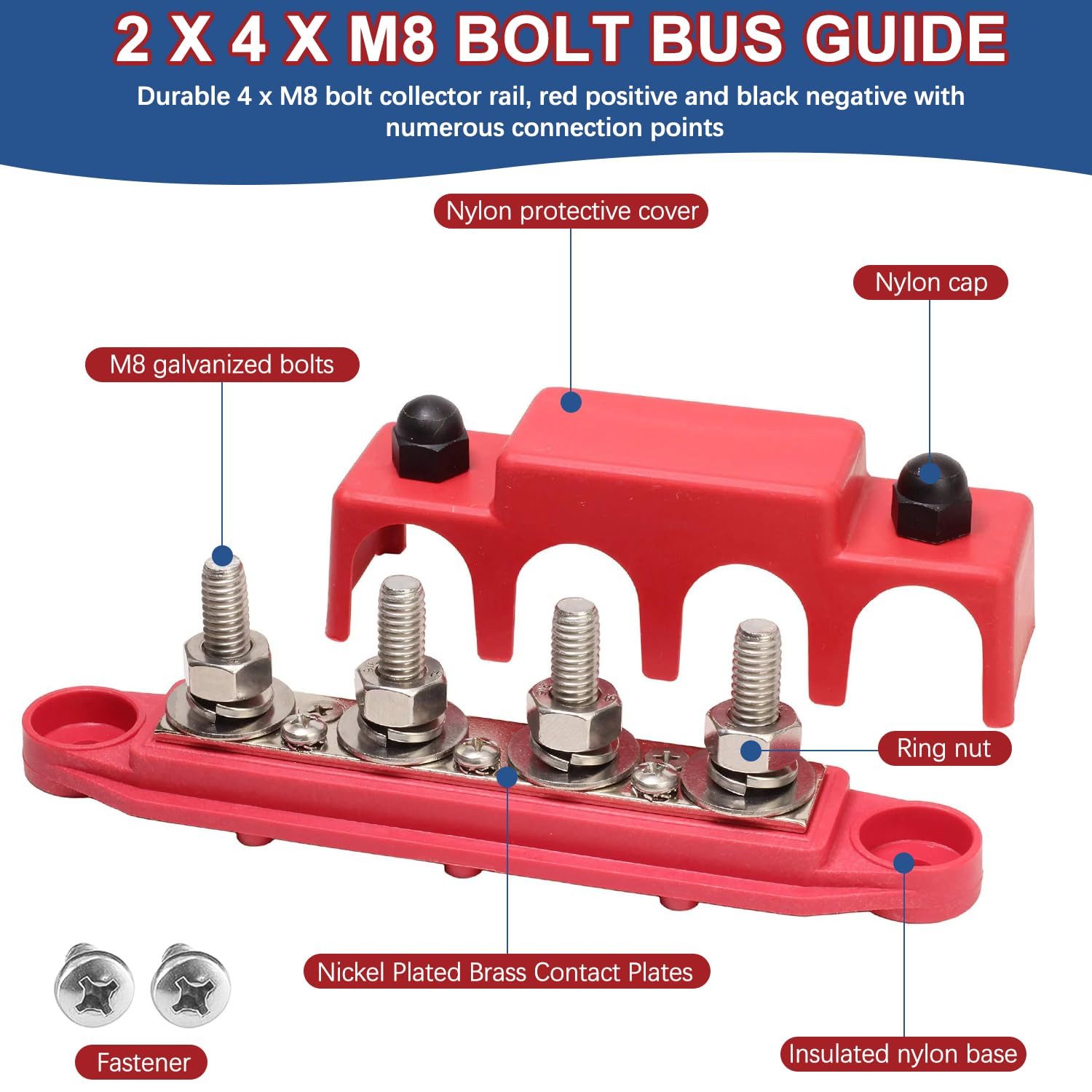 2x Sammelschiene Verteilerblock 150A - Stromverteiler Für Auto, Wohnmobil & Boot