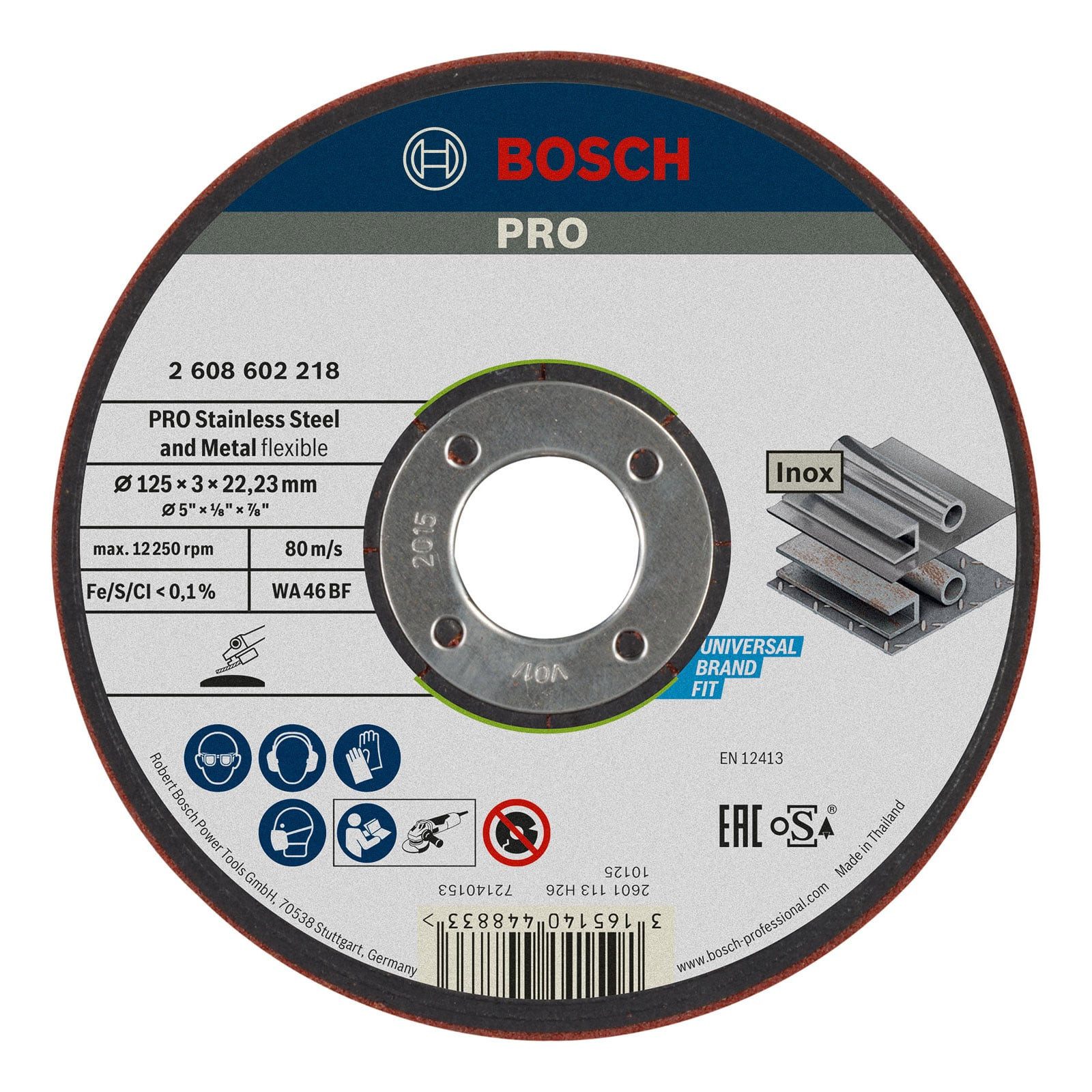 BOSCH Schruppscheibe Bosch PRO Semi-Flexible Schleifscheibe 125 x 3 x 22,23 mm - 2608602218