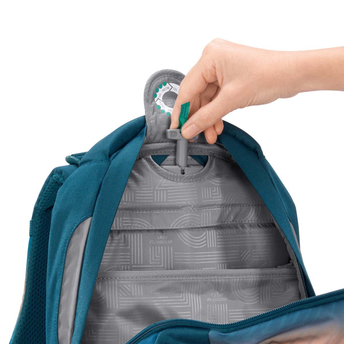 coocazoo Schulranzen Schulrucksack MATE Pacific Tribes 3-teilig (3-teilig), ergonomisch, Körpergröße: 135 - 180 cm, Easy-Grow-System